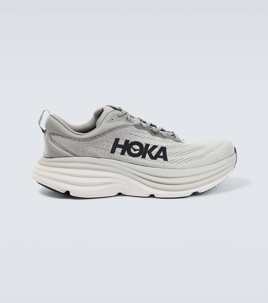 Hoka Outdoor Shoe Men Bondi 8 Sharkskin/harbor Mist In Gray