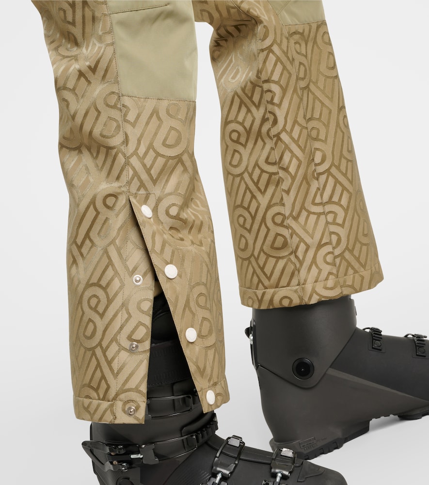Shop Yves Salomon Logo Printed Ski Pants In Green