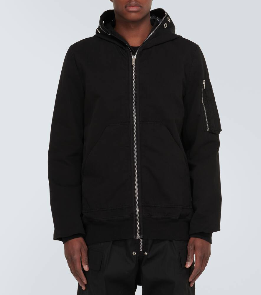 Rick Owens Drkshdw Cotton Bomber Jacket In Black