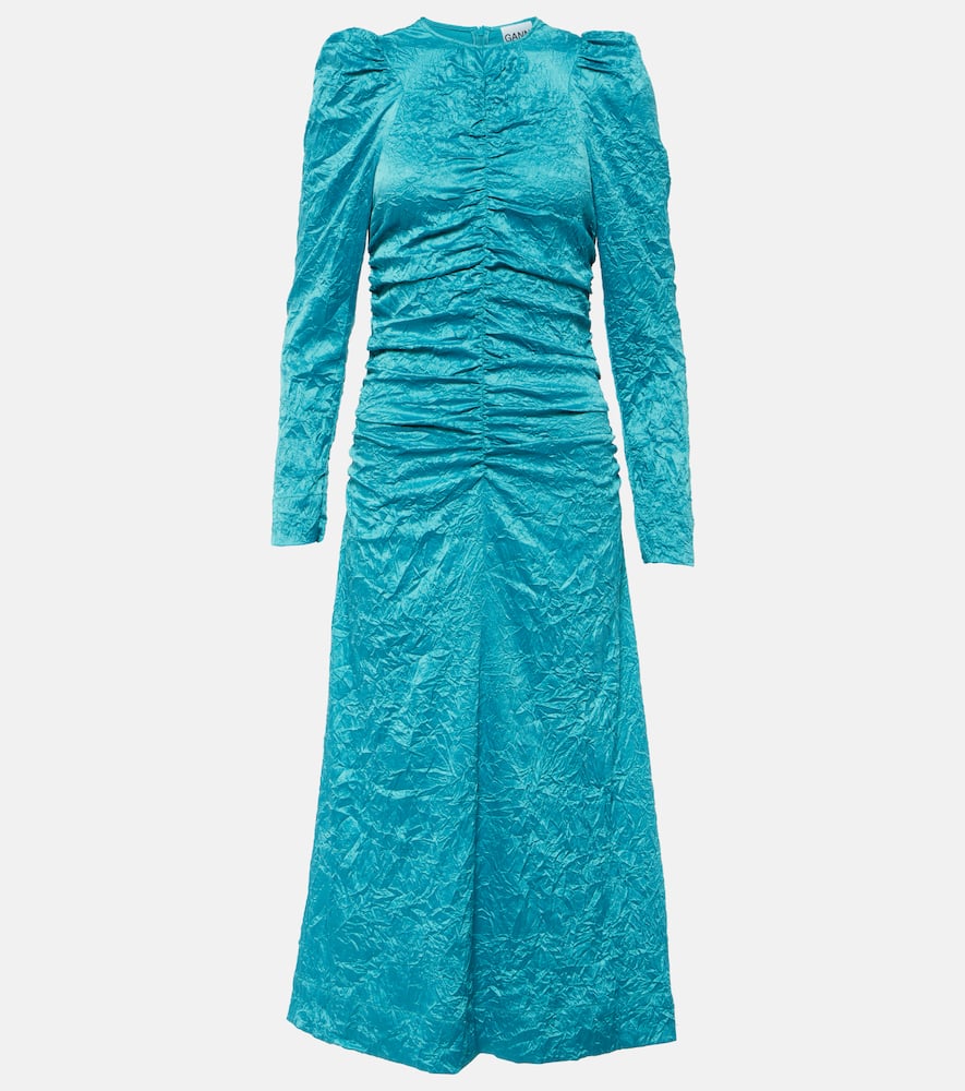 Ganni Satin midi dress