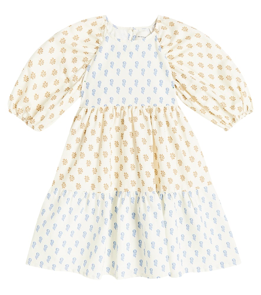 The New Society Miracle Linen And Cotton Dress In Miracle Print