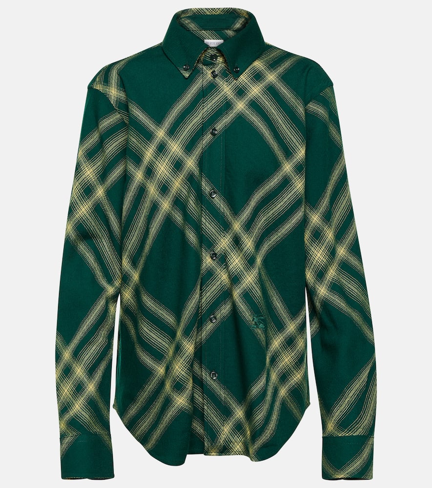 Checked wool shirt