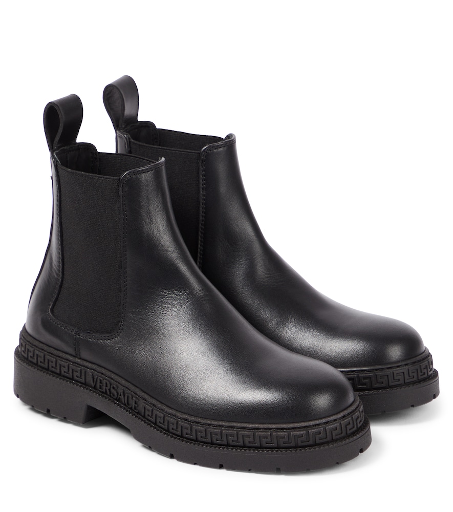 Versace Kids La Medusa leather Chelsea boots
