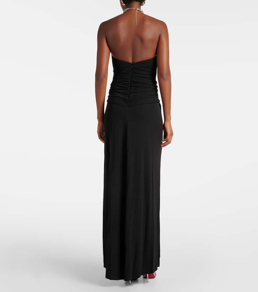 Simkhai Annabelle Halter Gown In Black