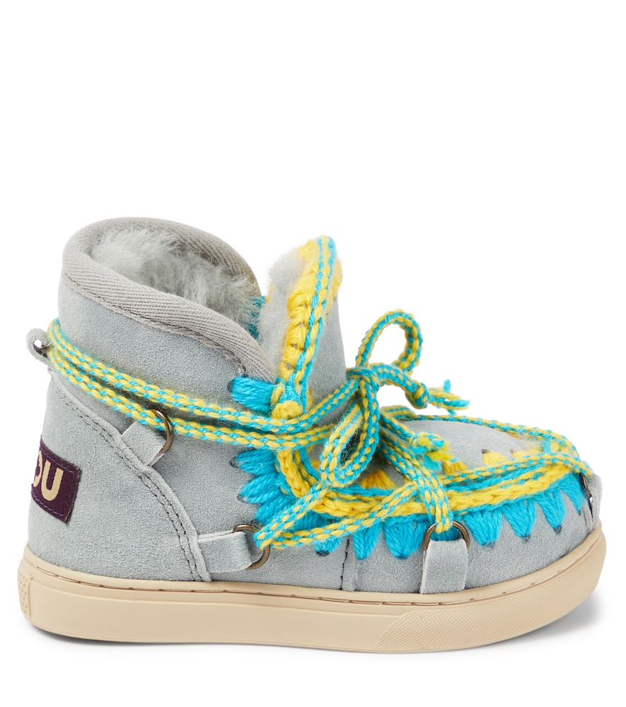  Mou Kids Mou Kids Schneestiefel Aus Veloursleder Mit Shearling 