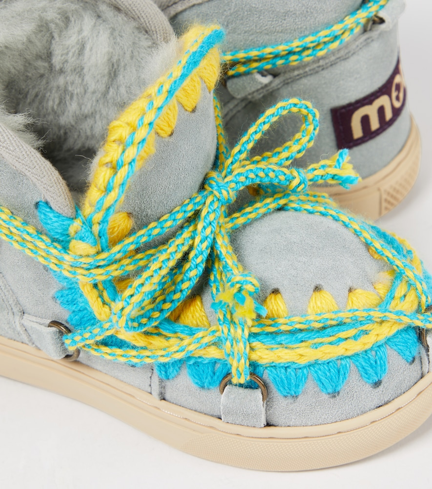  Mou Kids Mou Kids Schneestiefel Aus Veloursleder Mit Shearling 