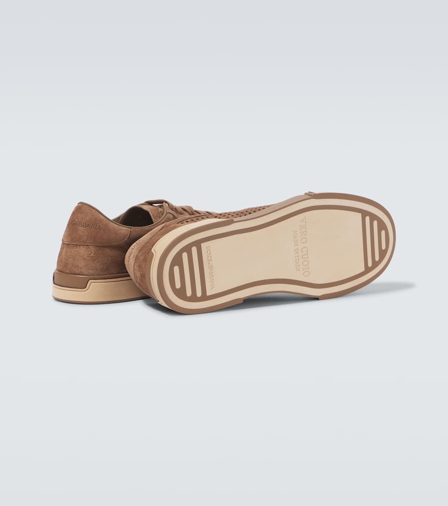Dolce & Gabbana Suede Sneakers In Braun