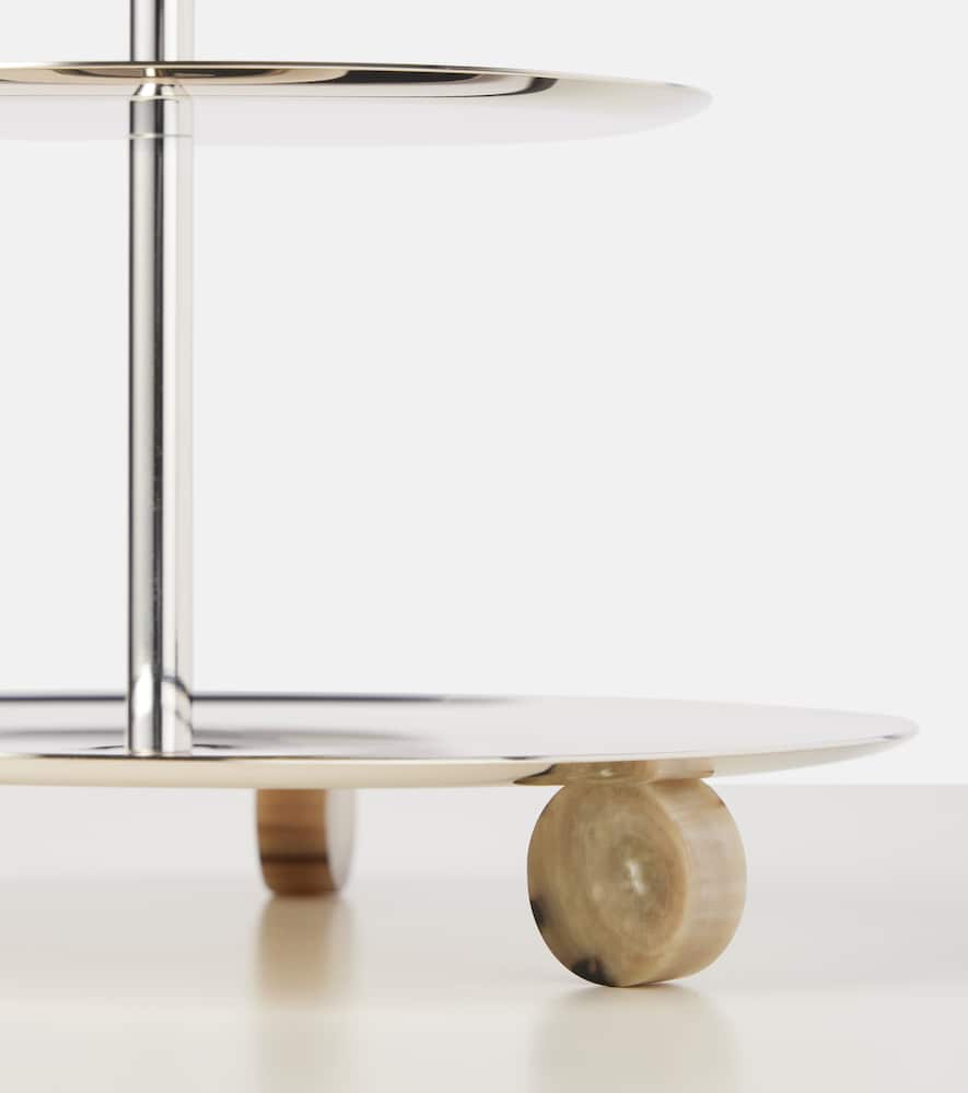 Brunello Cucinelli Horn and steel cake stand