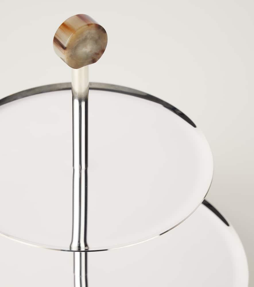 Brunello Cucinelli Horn and steel cake stand