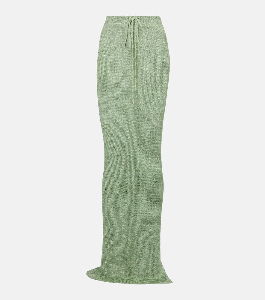 Alma sequined knitted maxi skirt