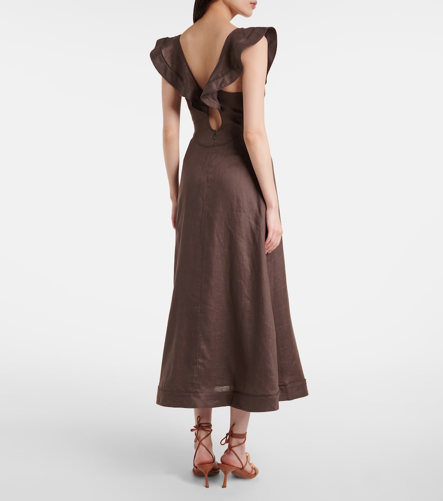 floral embroidered denim dress SAME Strapless Draped Maxi snap cuffs for adjustable __Size: 0 Size:M/P