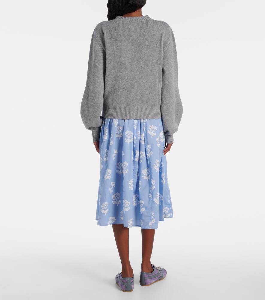 Marni Cashmere Cardigan With Patch In Gray