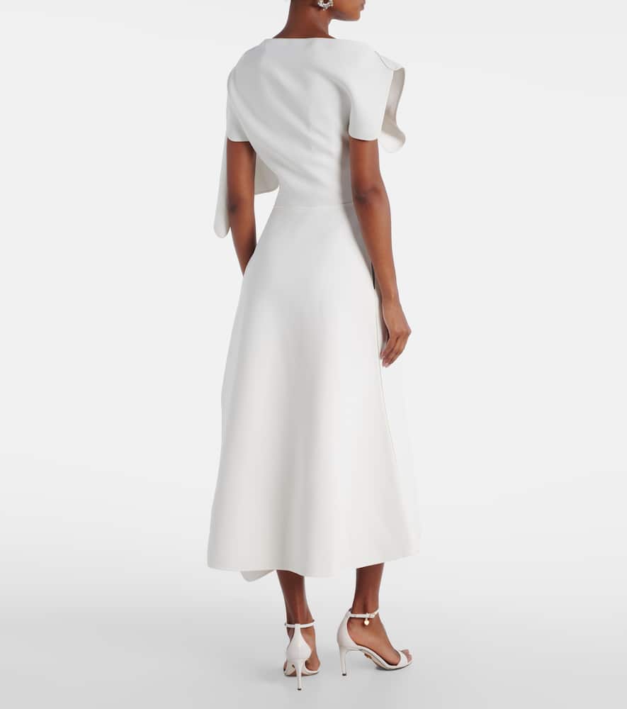 Maticevski Diadem Off-the-shoulder Asymmetric Draped Crepe Dress In White