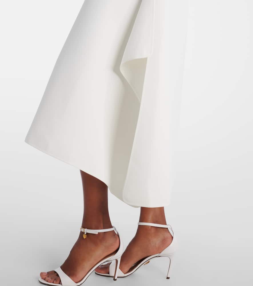 Maticevski Diadem Off-the-shoulder Asymmetric Draped Crepe Dress In White