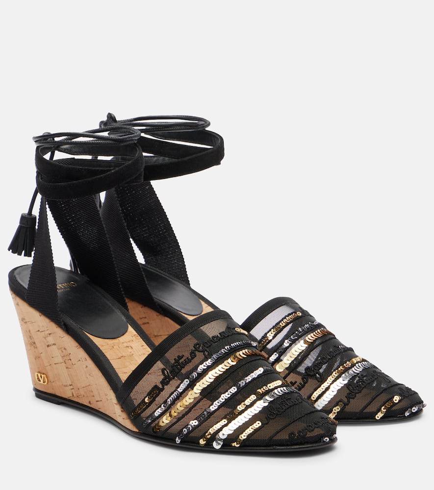 La Cruisette embellished espadrille wedges
