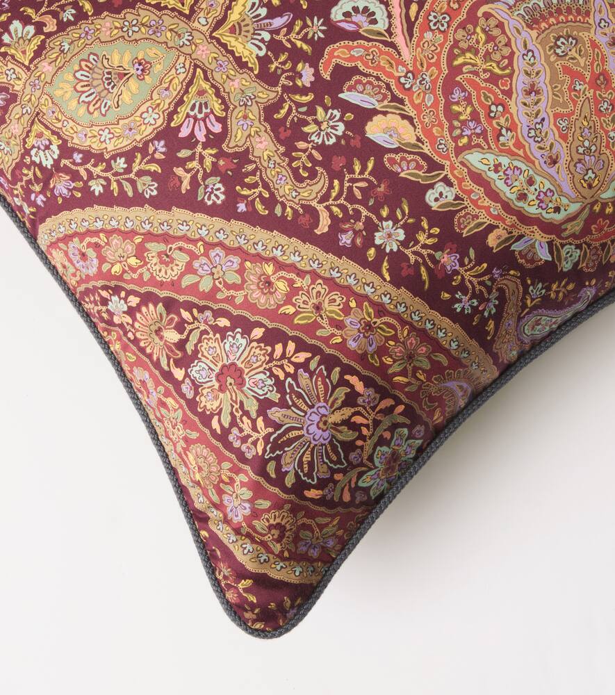 Etro Pegaso Floral Cotton Cushion In Multi