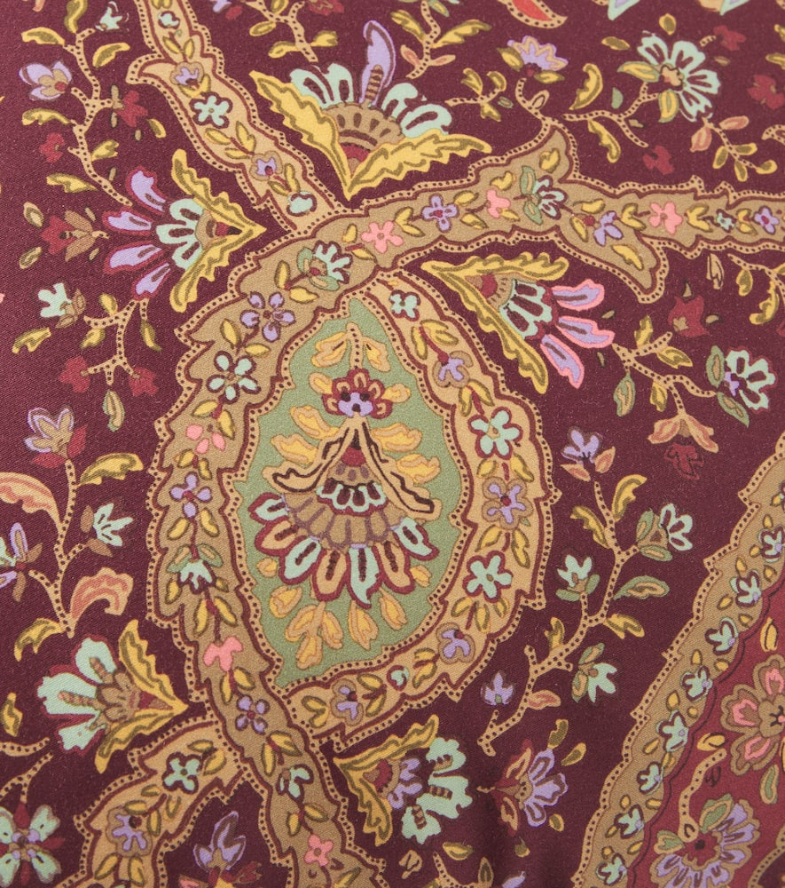Etro Pegaso Floral Cotton Cushion In Multi