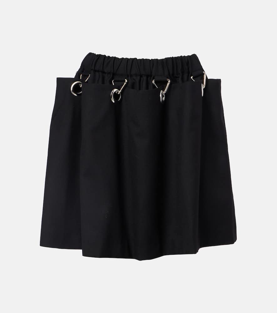 Noir Kei Ninomiya Wool Miniskirt In Black
