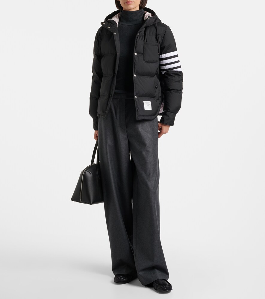 Thom Browne 4-Bar hooded quilted down jacket