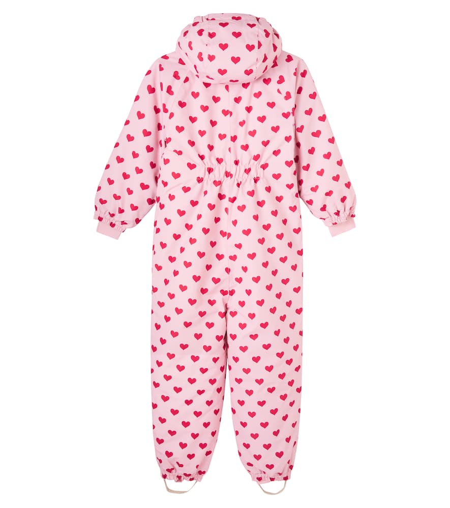 Konges Sløjd Nohr Hooded Printed Snowsuit In Pink