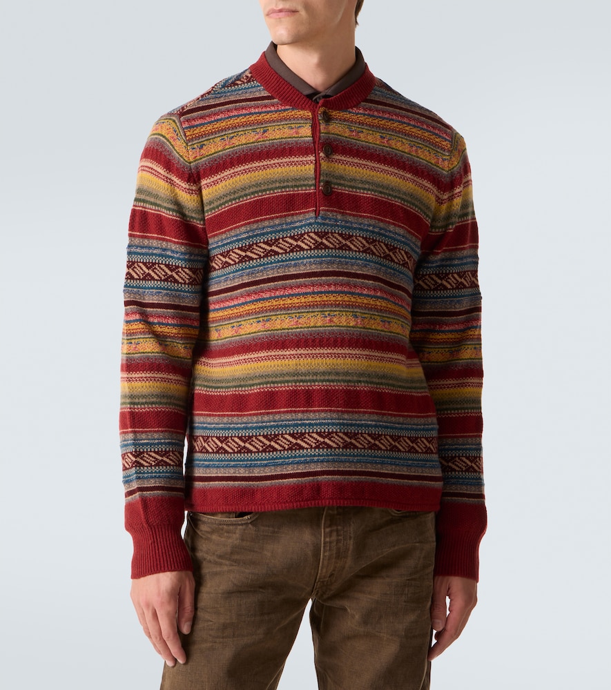  Rrl Rrl Wool-blend Jacquard Sweater 