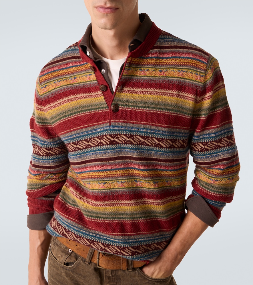  Rrl Rrl Wool-blend Jacquard Sweater 