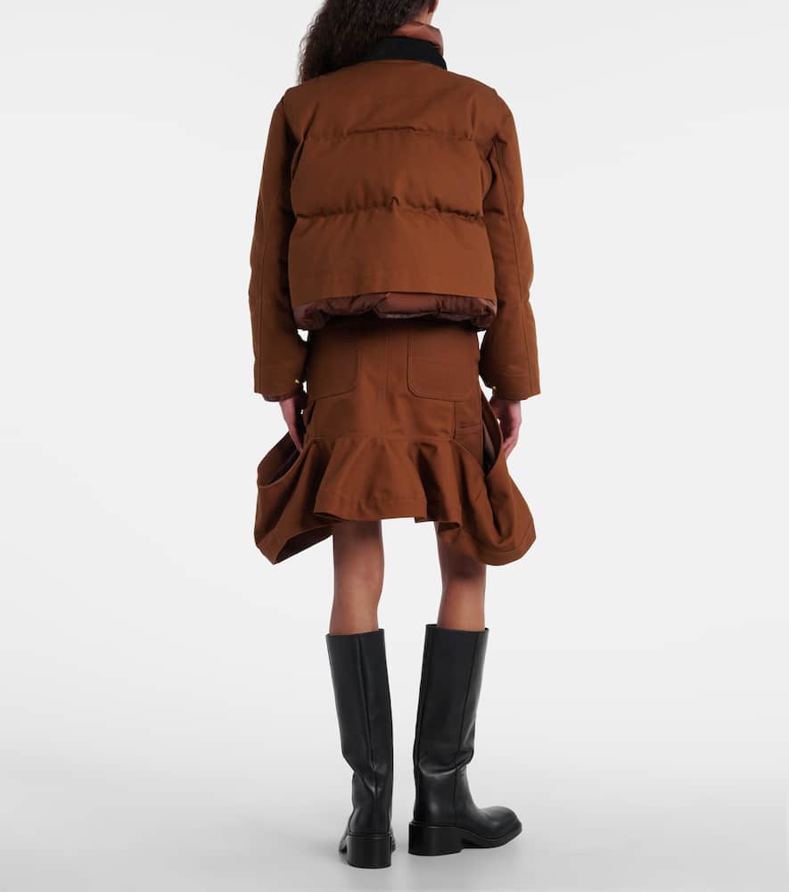 Sacai X Carhartt Wip Capsule Double-layer Jacket In Brown