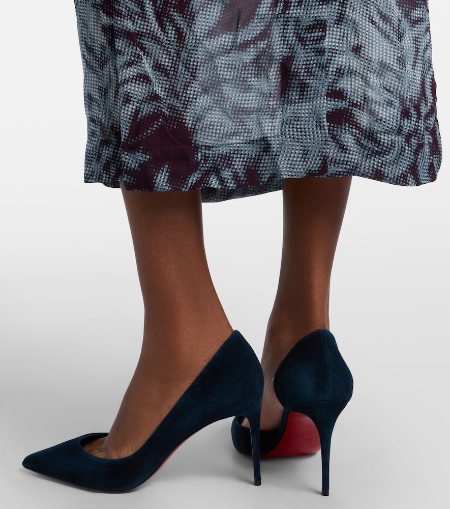 Christian Louboutin Iriza 85 suede d'Orsay pumps