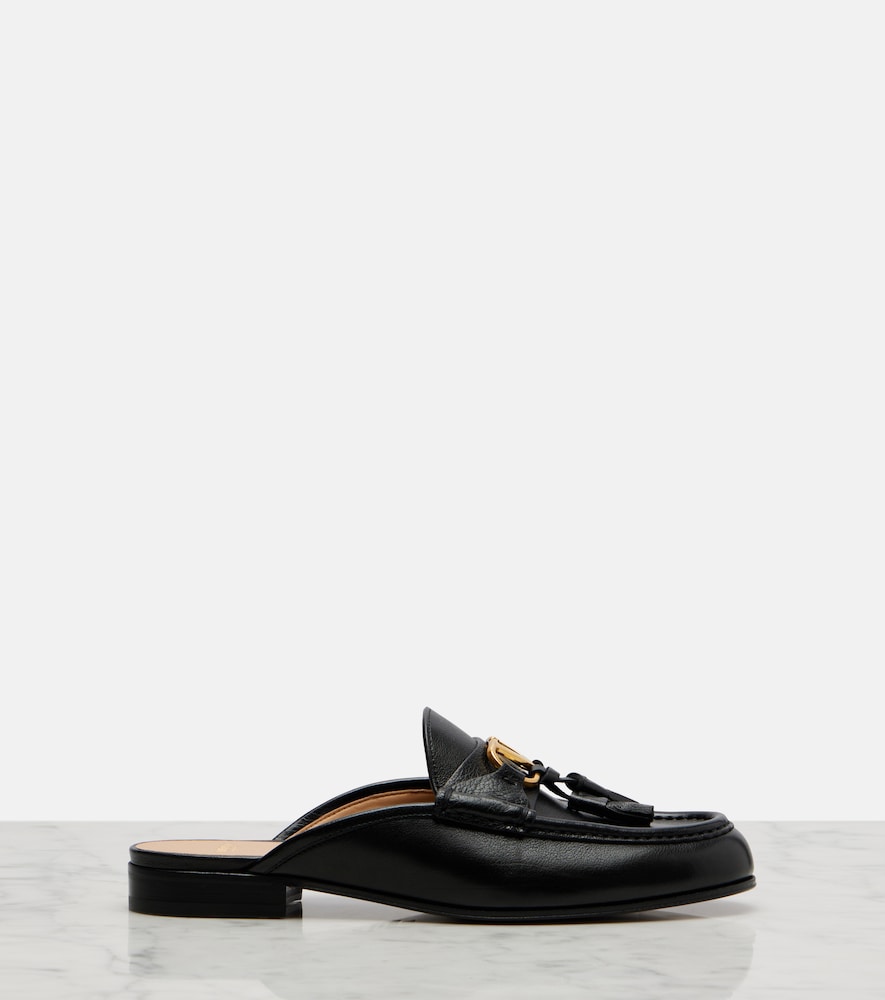  Valentino Garavani Valentino Garavani Slippers Vlogo Aus Leder 