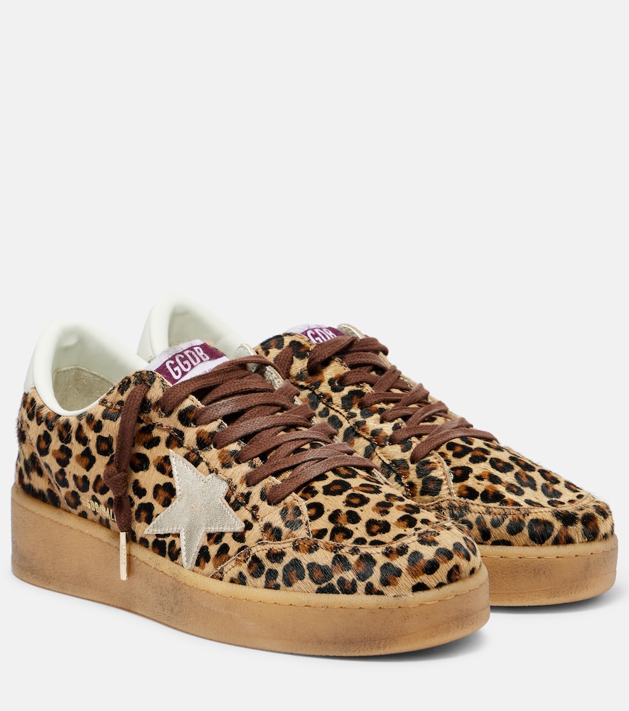 Golden Goose Donna Sneakers Ball Star In Cavallino Con Stampa Marrone Eu Taglia 39- Mytheresa