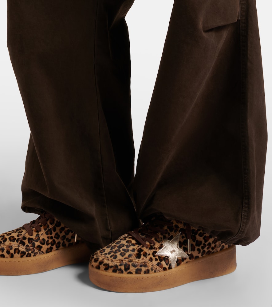Golden Goose Ball Star printed calf hair sneakers