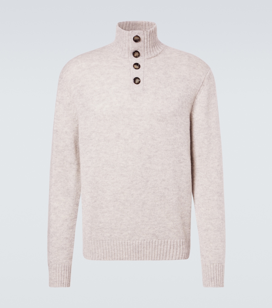 Allude Wool and Cashmere Turtleneck Sweater