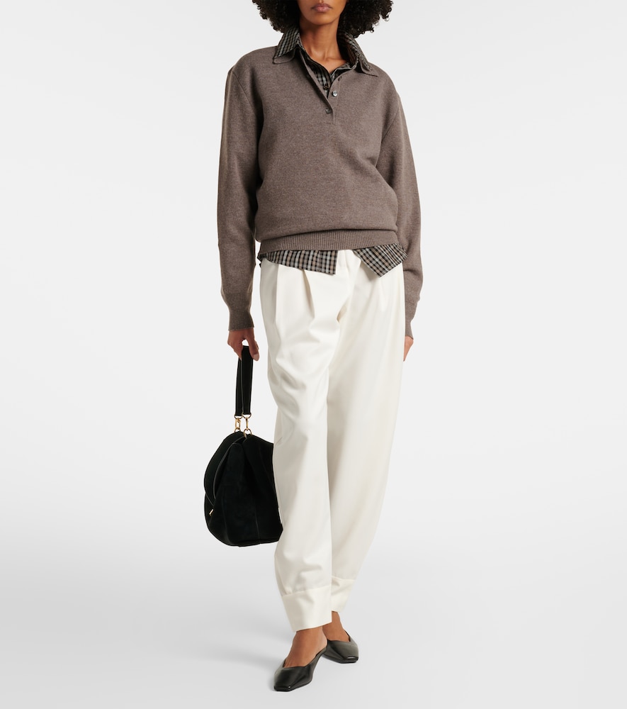 Róhe Wool and cashmere polo sweater