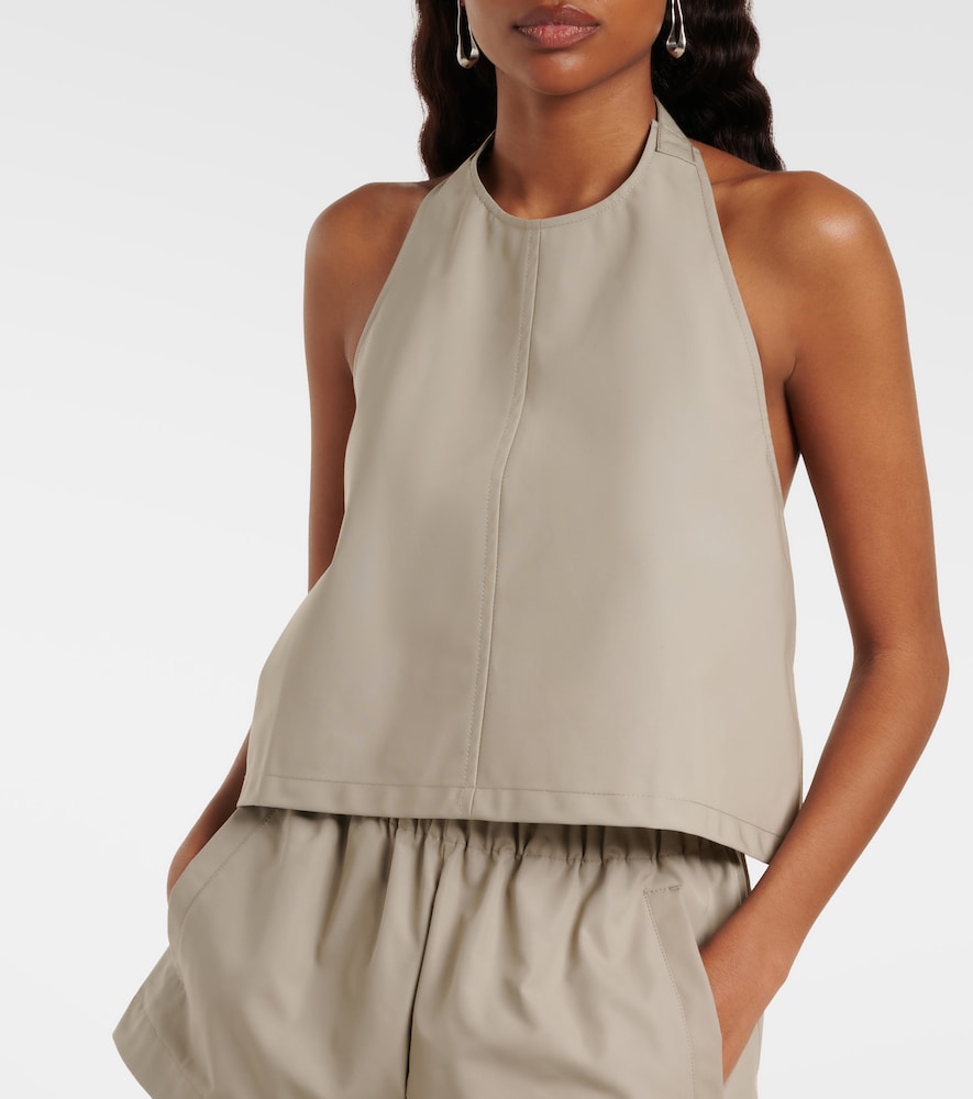  Wardrobe.nyc Wardrobe.nyc Halterneck Cotton-blend Top 