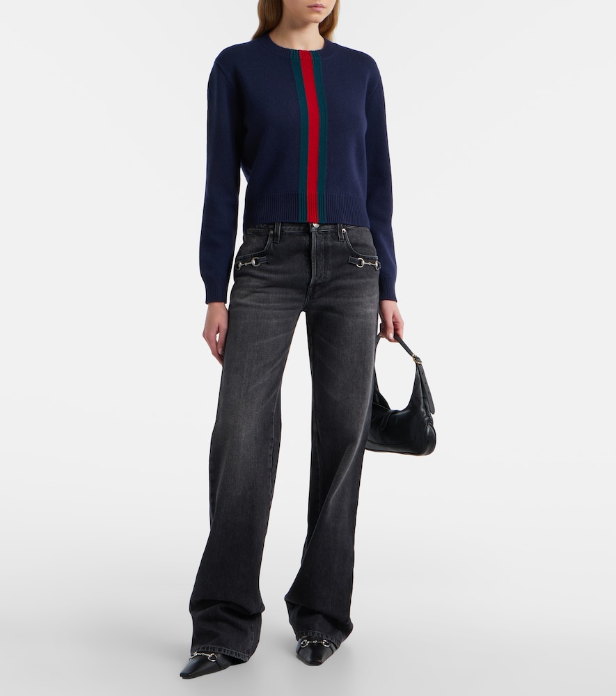  Gucci Gucci Pullover Web Stripe Aus Wolle 