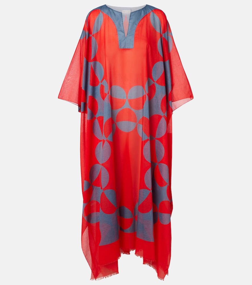 Dries Van Noten Women's Red Printed Cotton Kaftan - Mytheresa