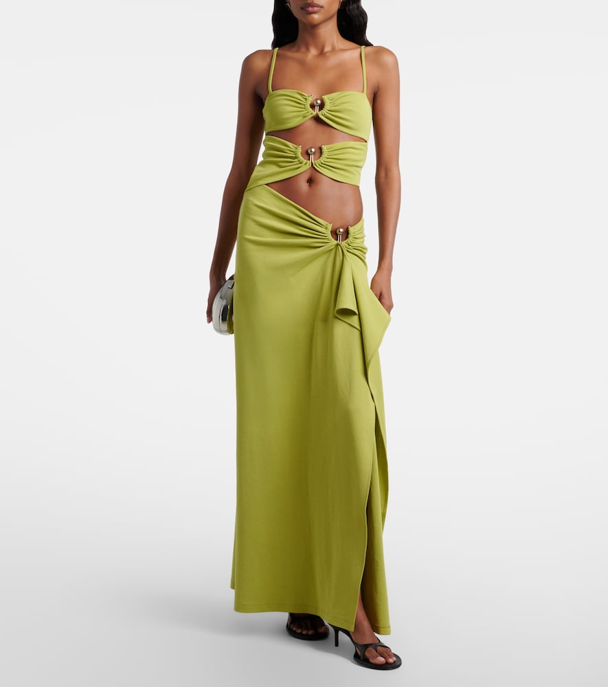 Christopher Esber Orbit cotton-blend midi dress