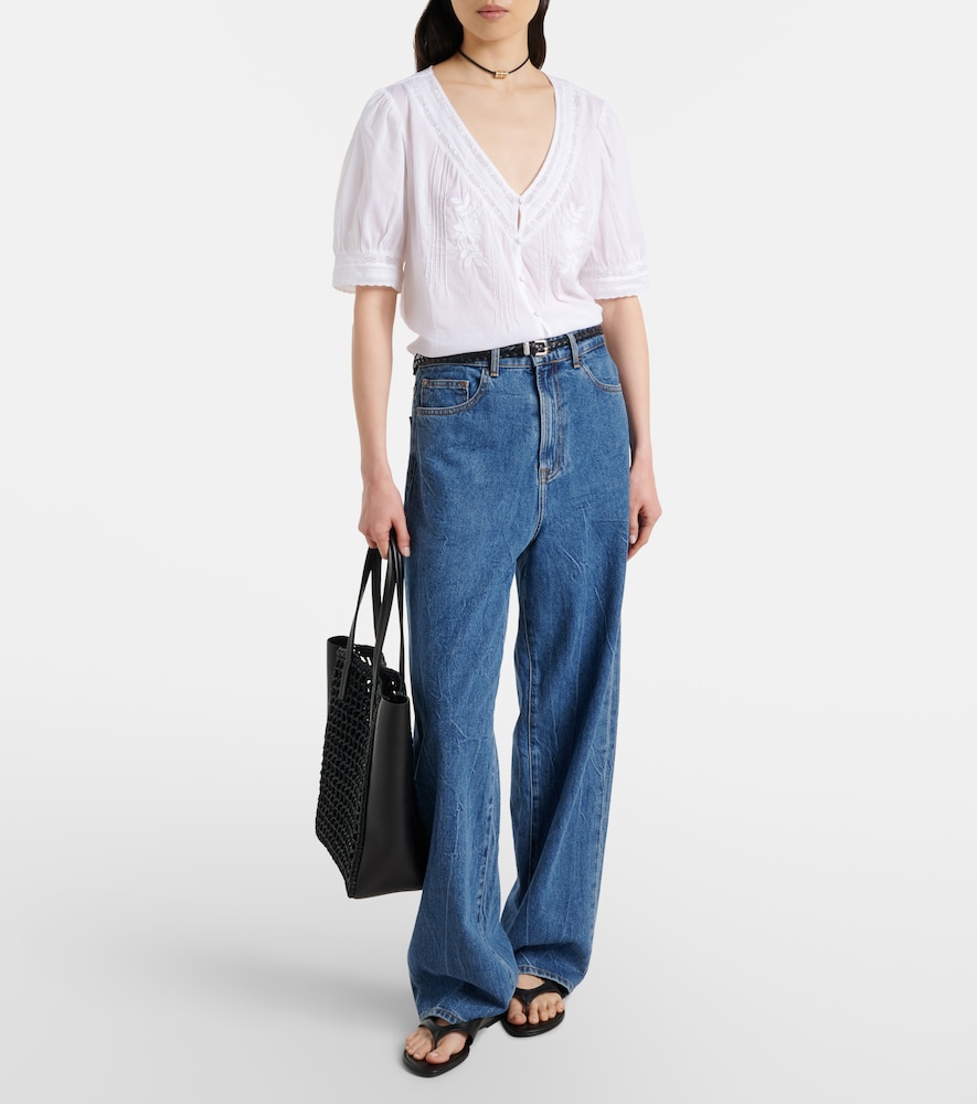  Velvet Velvet Bluse Mavis Aus Baumwolle Mit Spitze 