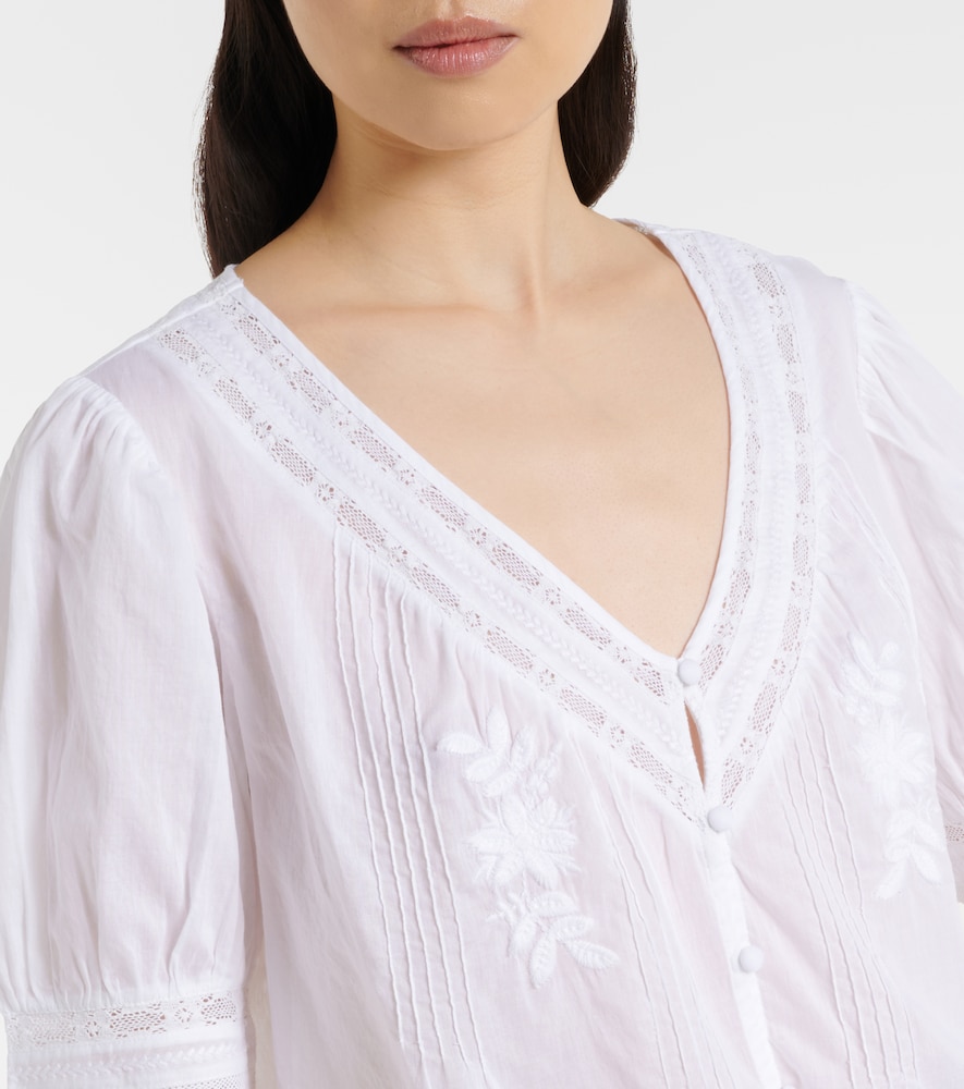 Velvet Velvet Bluse Mavis Aus Baumwolle Mit Spitze 
