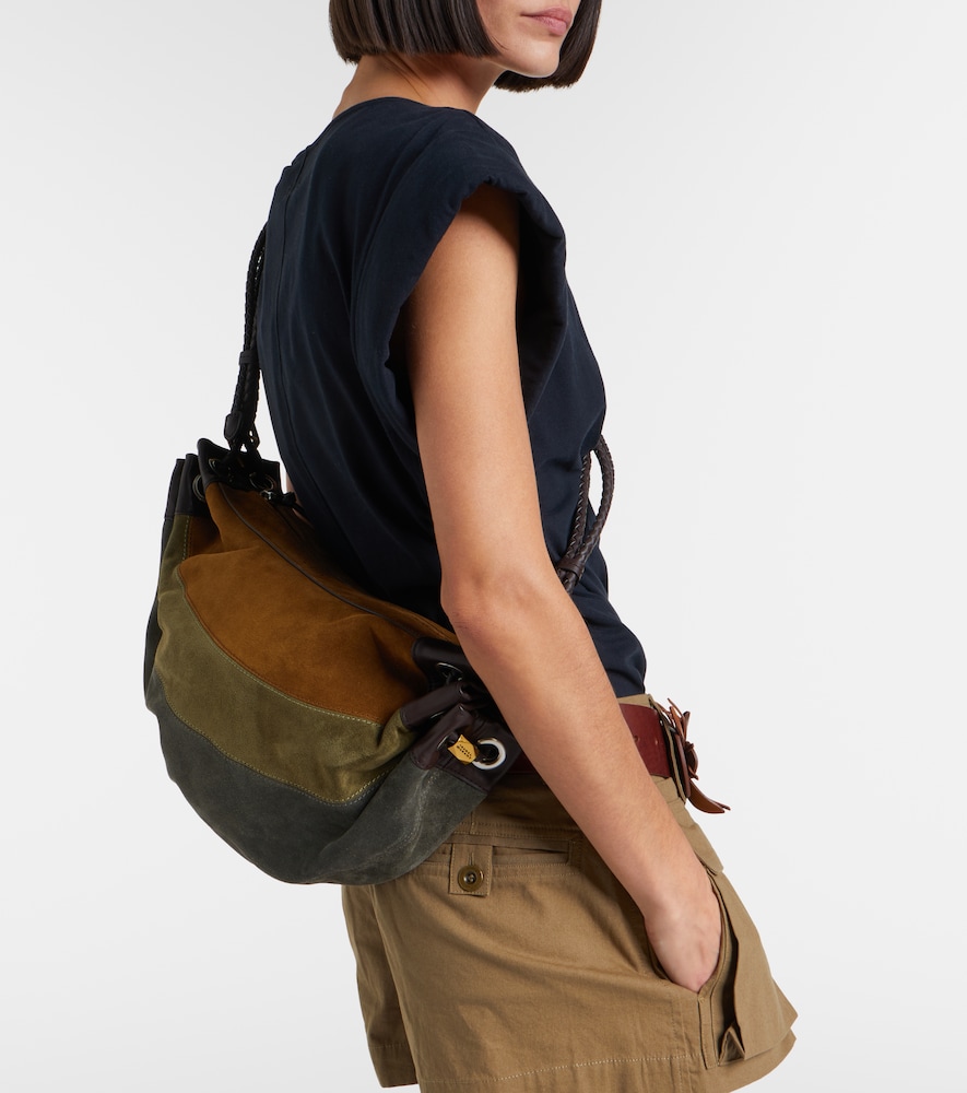 Isabel Marant Maia Medium patchwork suede shoulder bag