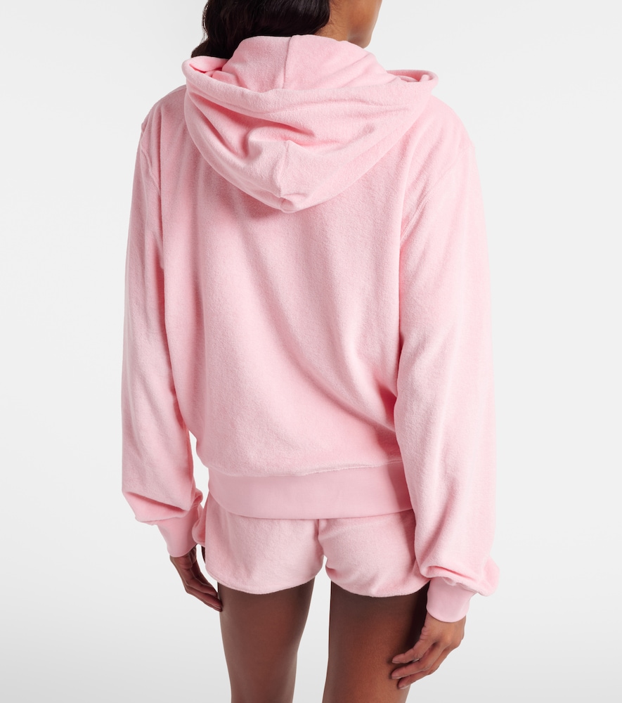  Hunza G Hunza G Logo Cotton Terry Zip-up Hoodie 