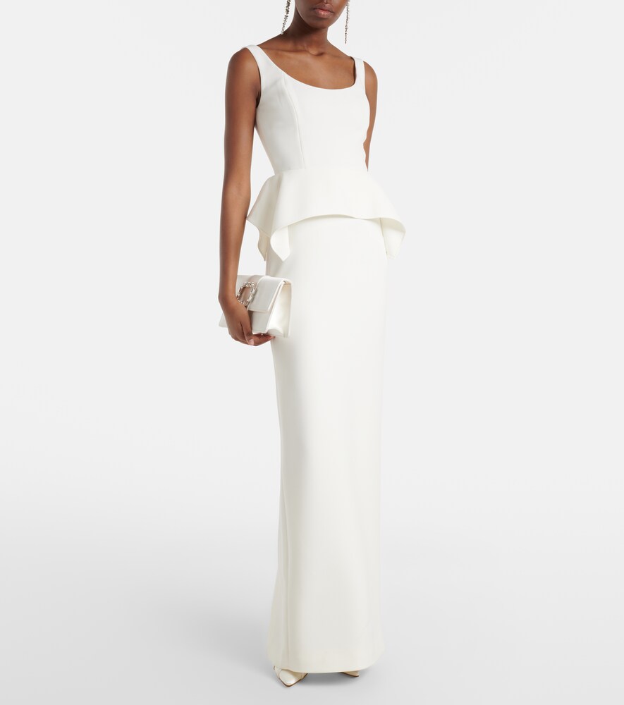 Roland Mouret Peplum crêpe gown