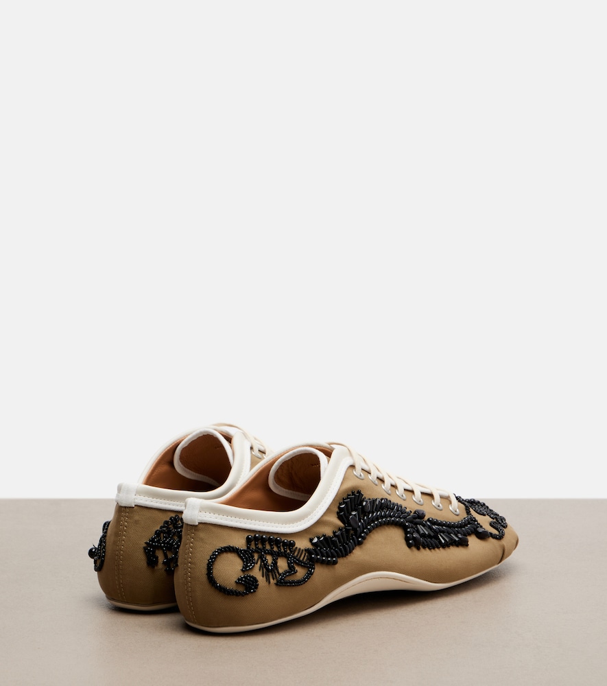  Dries Van Noten Dries Van Noten Verzierte Sneakers Aus Canvas 