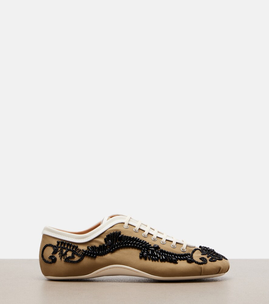  Dries Van Noten Dries Van Noten Verzierte Sneakers Aus Canvas 