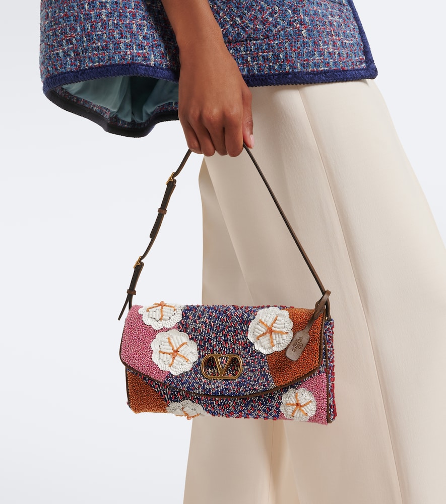 Garavani Devain Small Floral Shoulder Bag