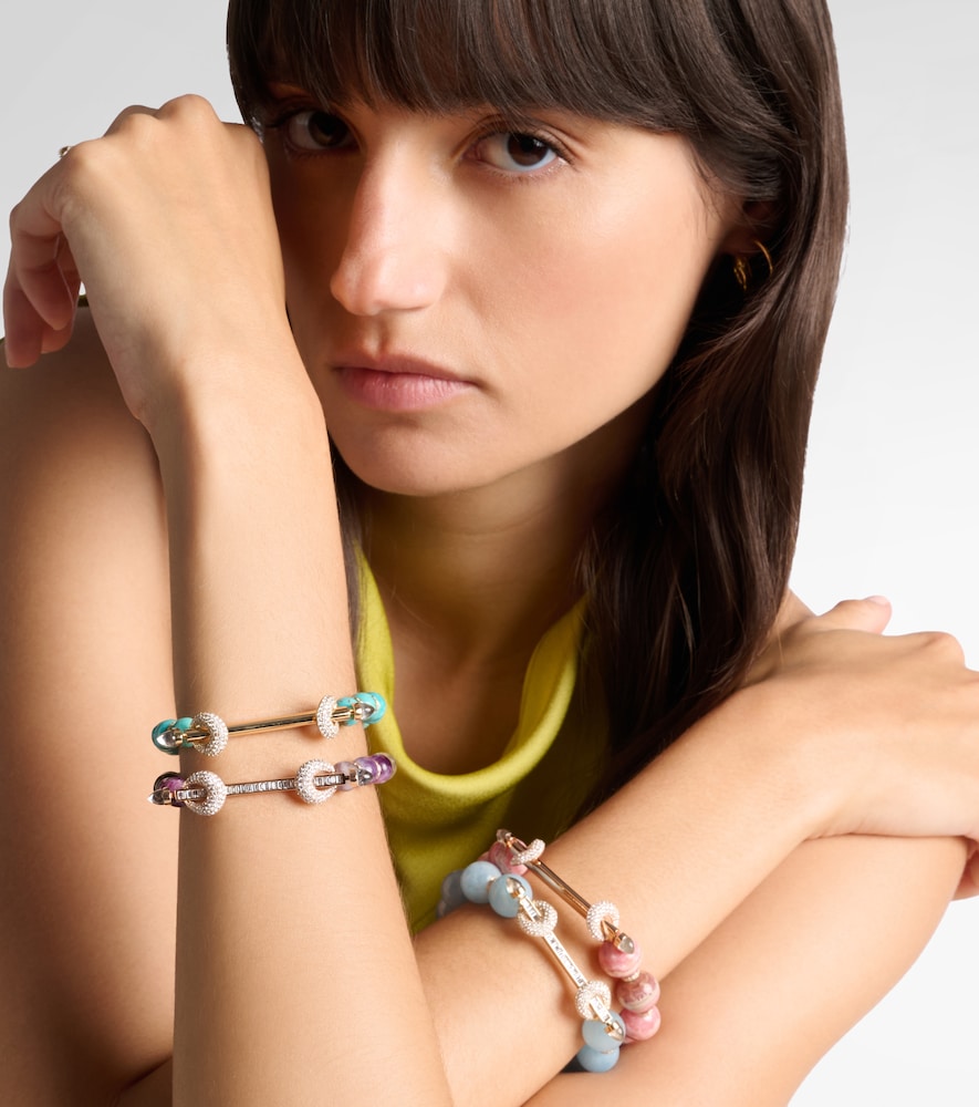  Ananya Ananya Chakra 18kt Gold Bracelet With Gemstones 