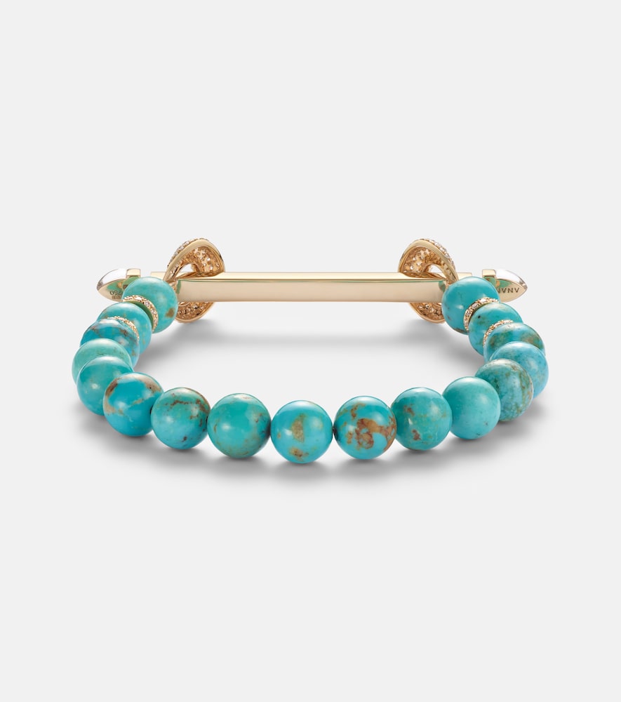  Ananya Ananya Chakra 18kt Gold Bracelet With Gemstones 