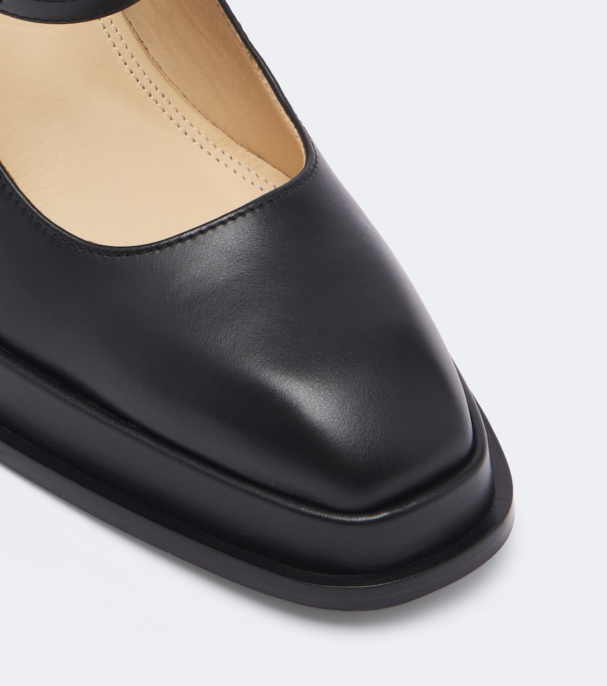 Casilda Leather Platform Mary Jane Pumps
