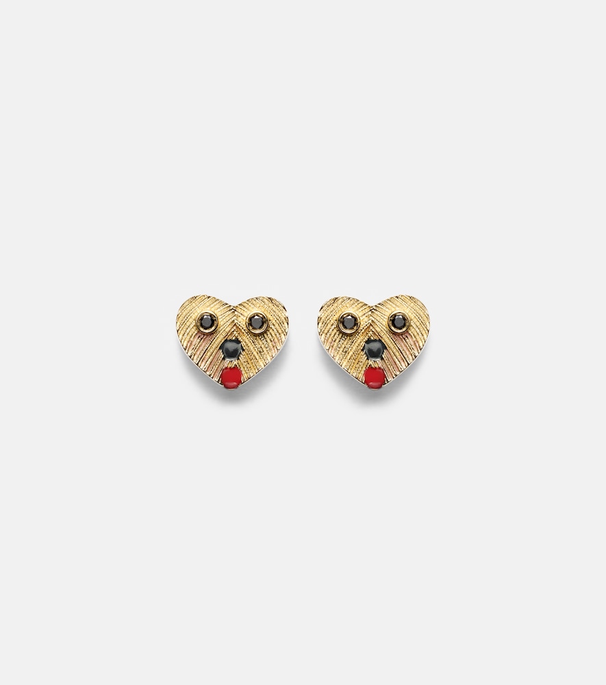Yvonne Leon Yvonne Léon Nano Puces 9kt gold earrings with black diamonds and enamel | Thumbnail 6 Yvonne Leon Yvonne Léon Nano Puces 9kt gold earrings with black diamonds and enamel | Thumbnail 6