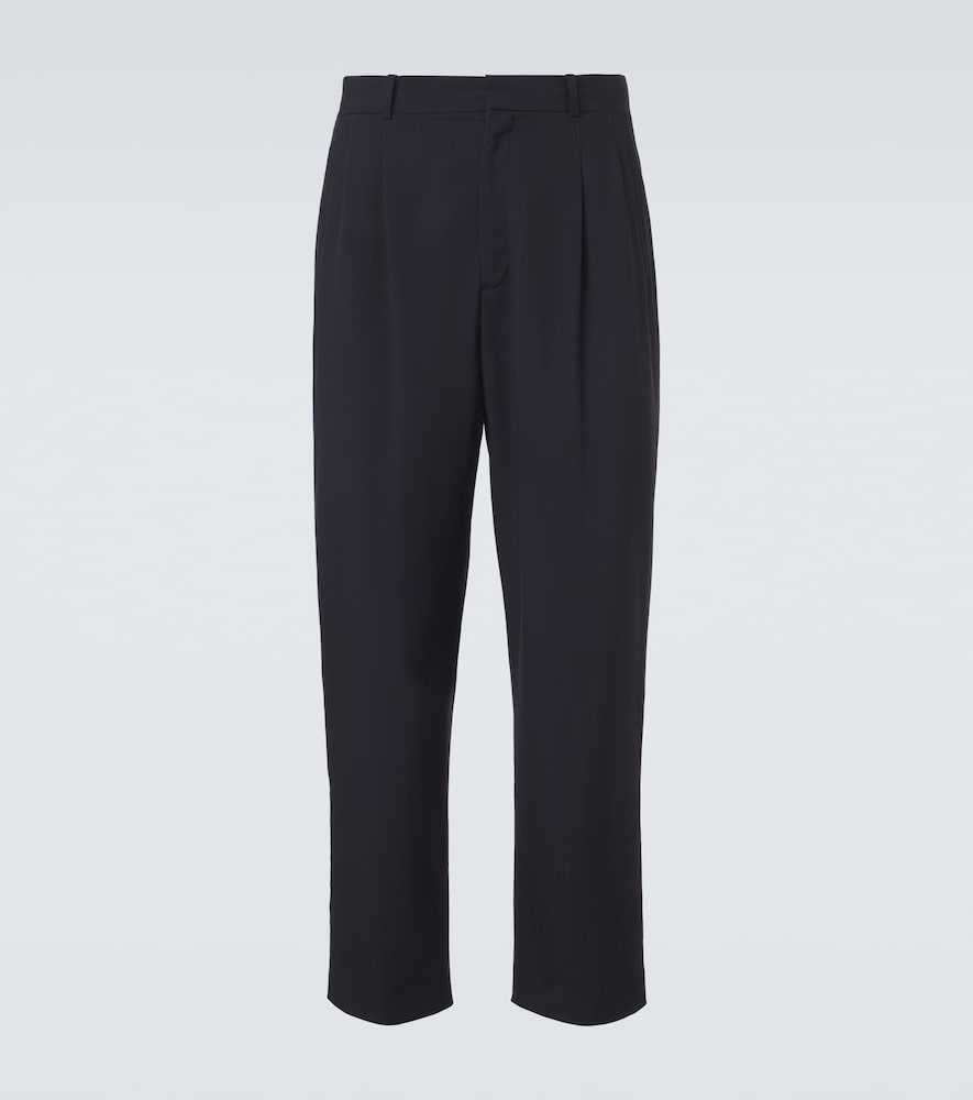 The Row Men's Blue Tarek Virgin Wool Straight Pants UK Size 32 - Mytheresa